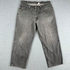 Vintage 90s Britannia Mens Jeans 38x32 Relaxed‎ Fit Gray Denim 1994